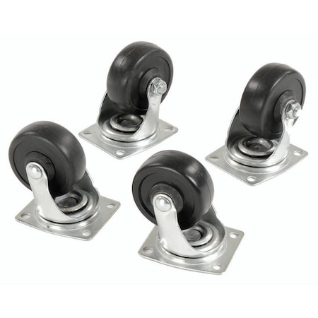 Global Industrial 3 Replacement Casters for Global Hardwood Dolly, 1000 Lb. Cap., 4PK 251444